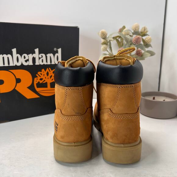Timberland PRO Sawhorse 6" Composite Safety Toe Boots Wheat Men 6M - Picture 4 of 10